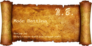 Moór Bettina névjegykártya